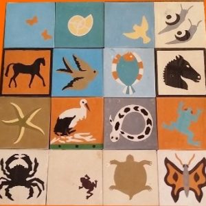 Encaustic Tile No 29 is a selection of our animal designs in 20cm x 20cm