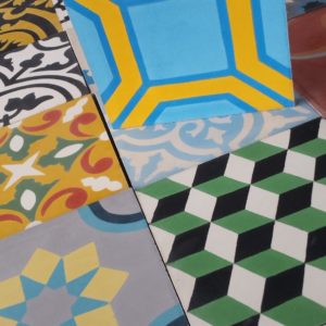 The Moroccan encaustic tiles