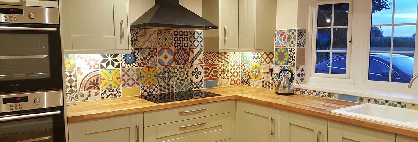Moroccan Tiles in Bristol UK, kitchen tiling using the Encaustic tile