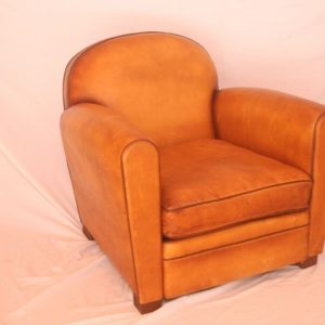 Leather club chairs